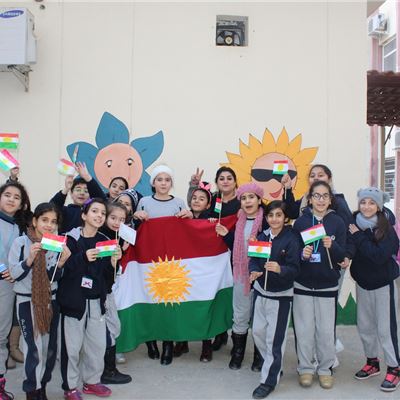 Students at Suleimaniah International School Celebrate Flag Day